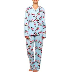 BHPJ Bed Head Christmas Winter Penguin Pajamas M